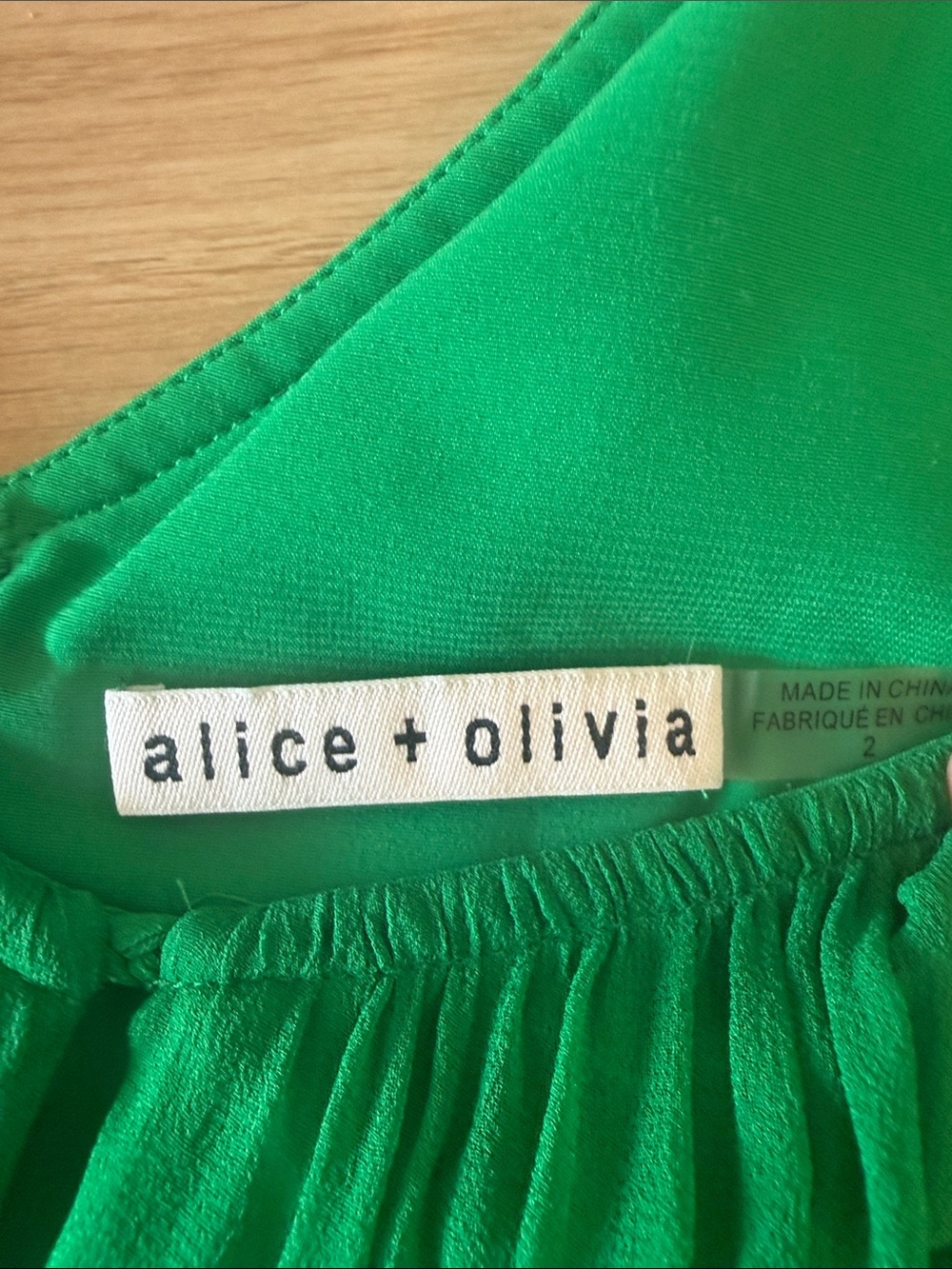 Alice + Olivia Emerald Green Spaghetti Strap Maxi Dress - Picture 2 of 5